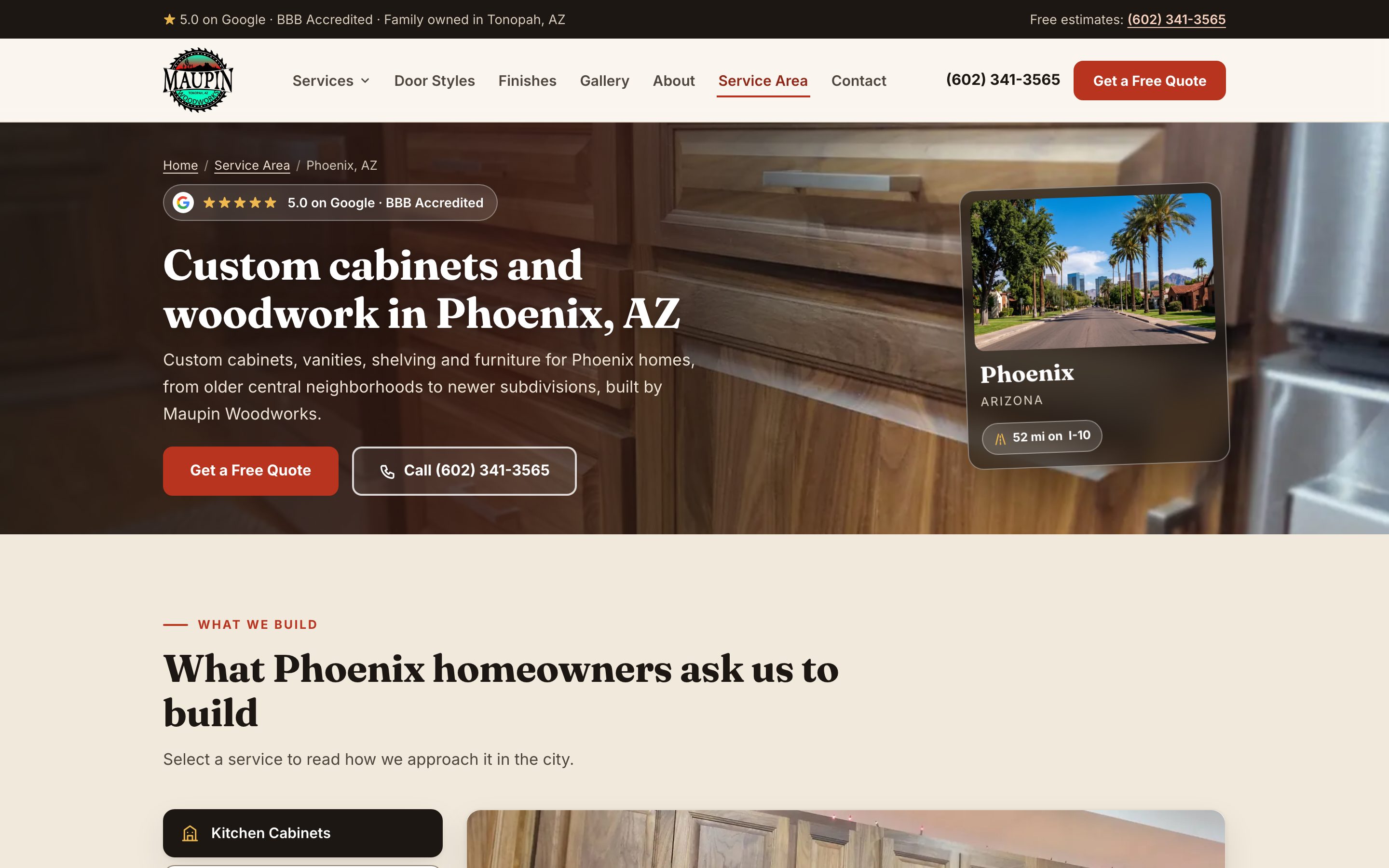 The new Phoenix, AZ city page